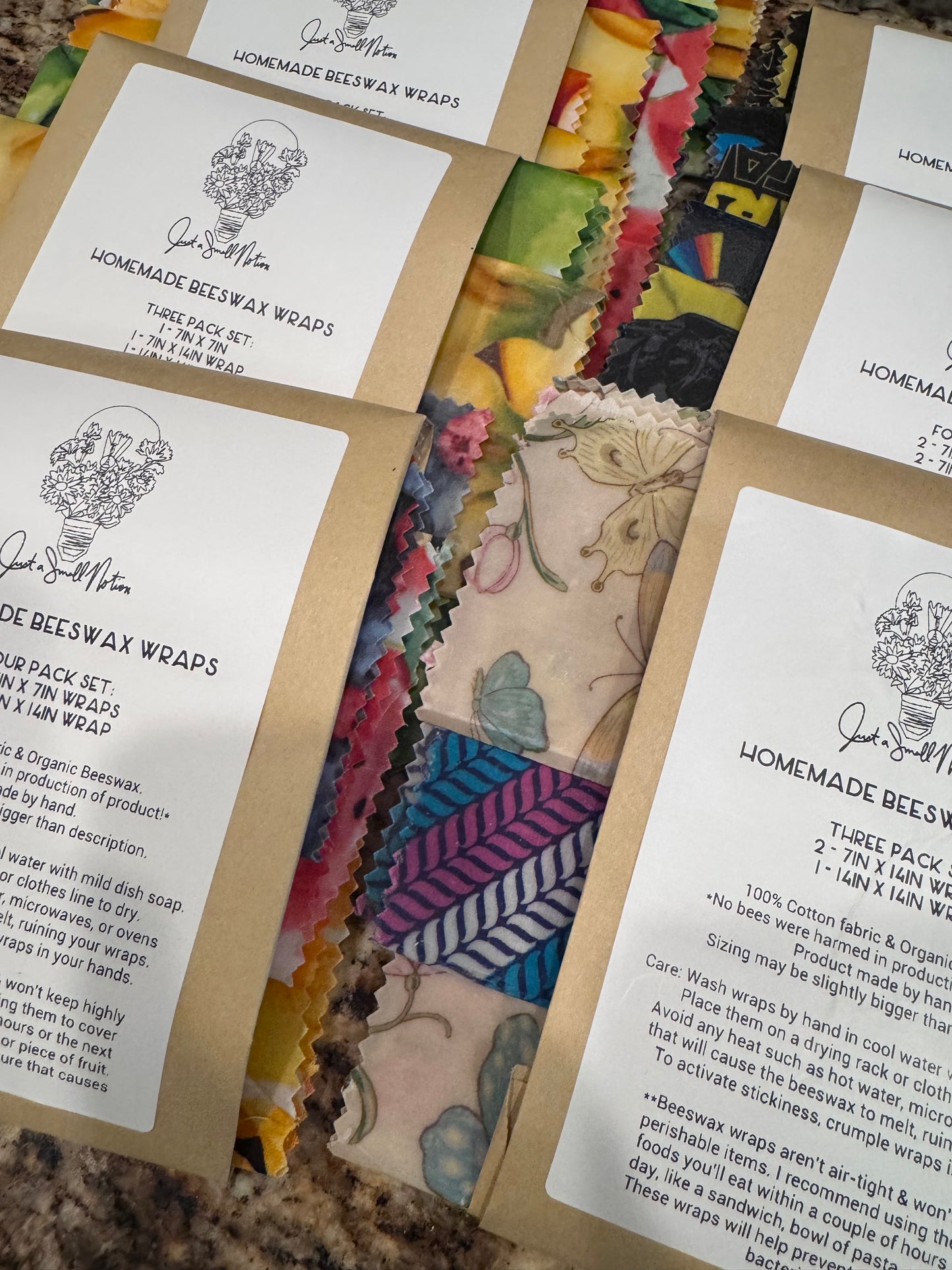 Handmade Beeswax Reusable Wraps