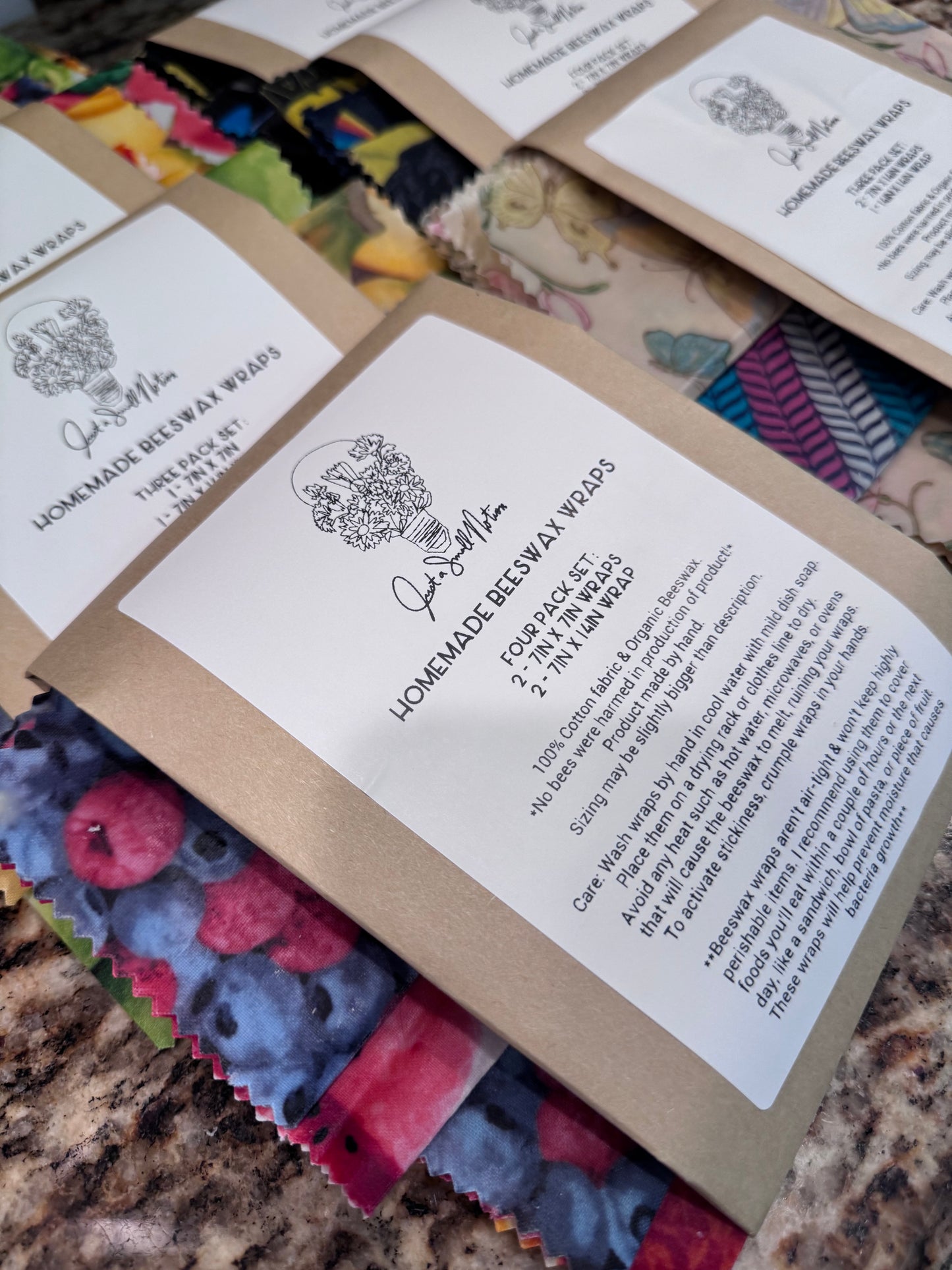Handmade Beeswax Reusable Wraps