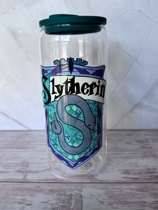 Slytherin Pride Glass Beer Can