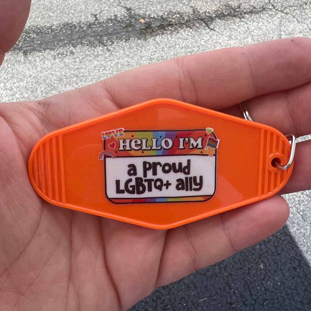 Pride Ally Motel Keychain (Multiple Colors)