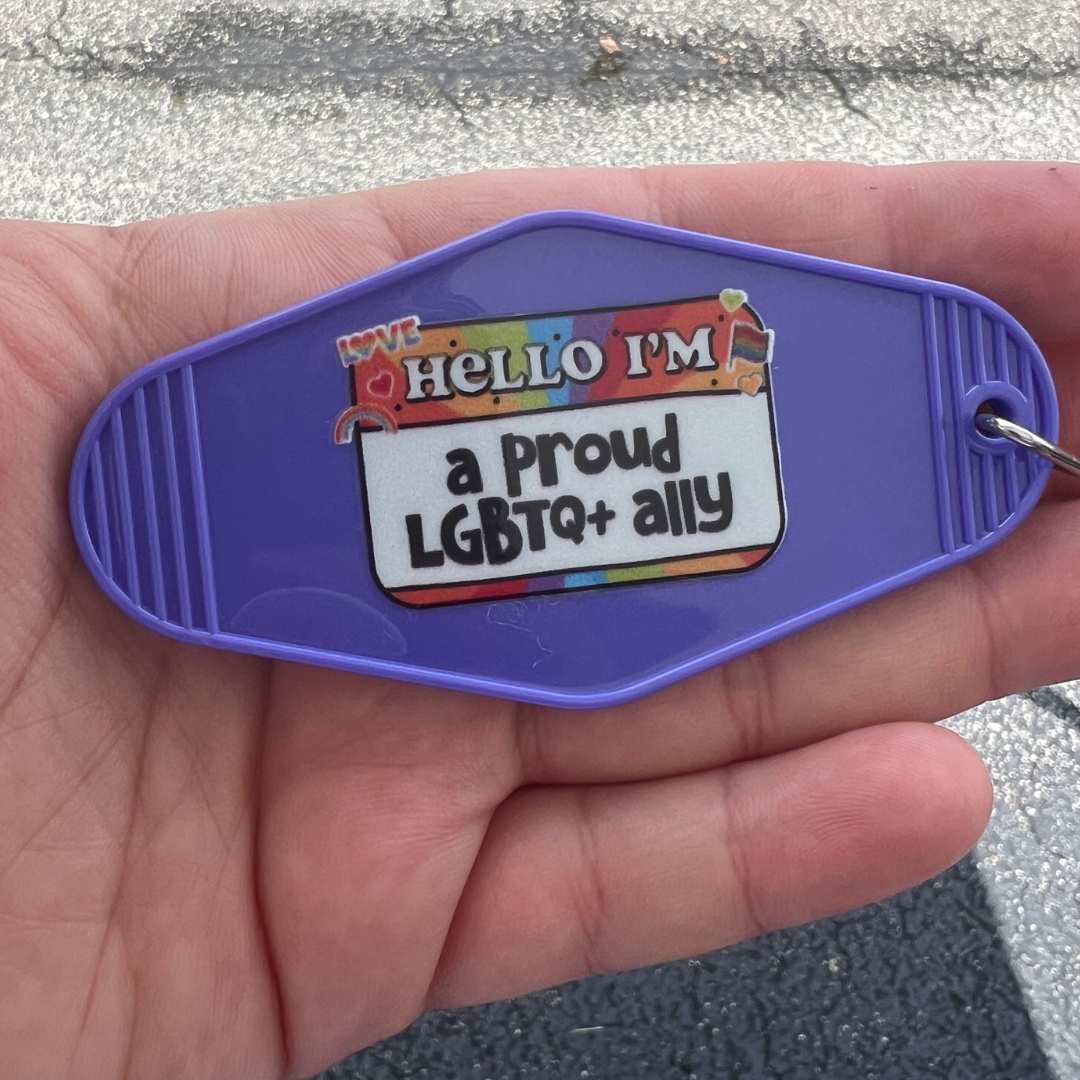 Pride Ally Motel Keychain (Multiple Colors)