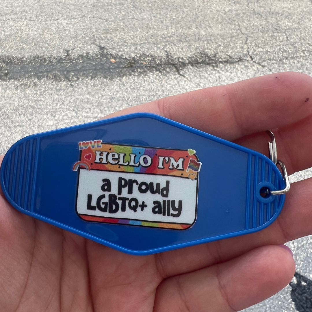 Pride Ally Motel Keychain (Multiple Colors)