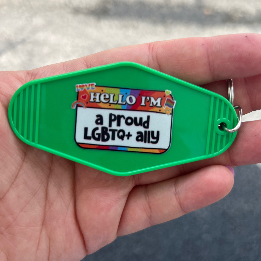 Pride Ally Motel Keychain (Multiple Colors)