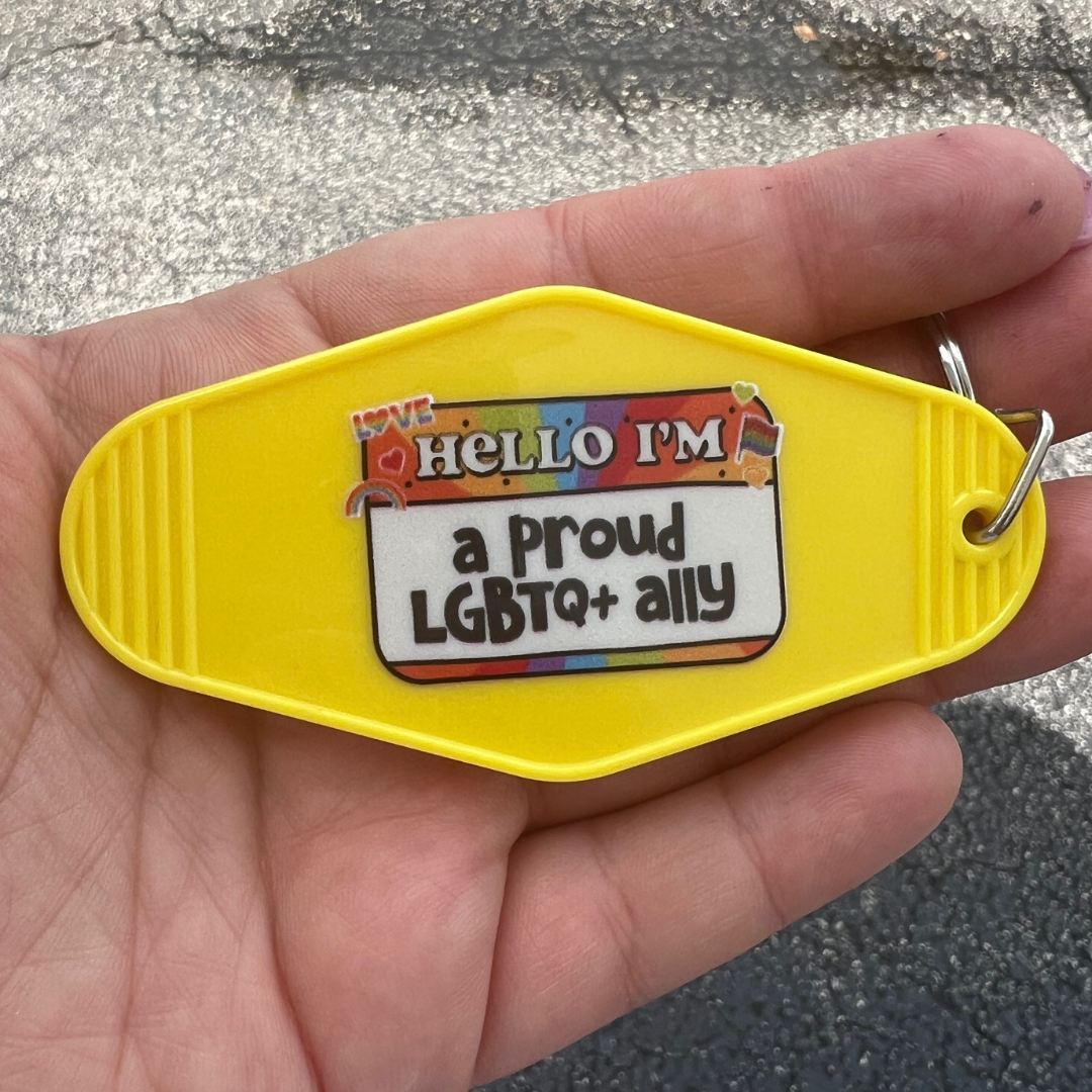 Pride Ally Motel Keychain (Multiple Colors)