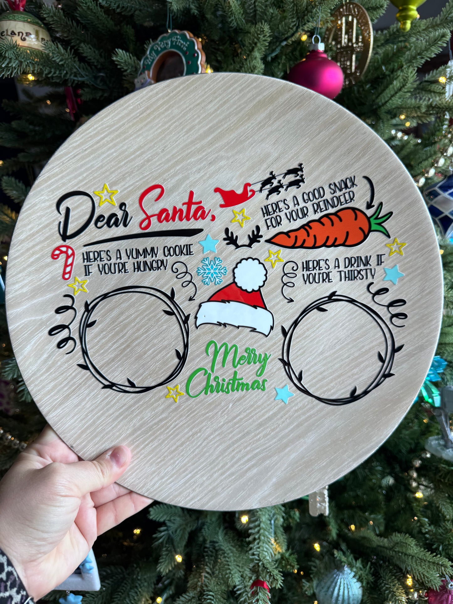 Bright Colors Santa Plate