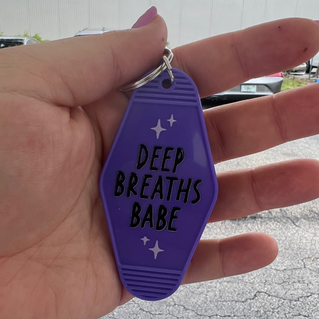 Deep Breaths Motel Keychain