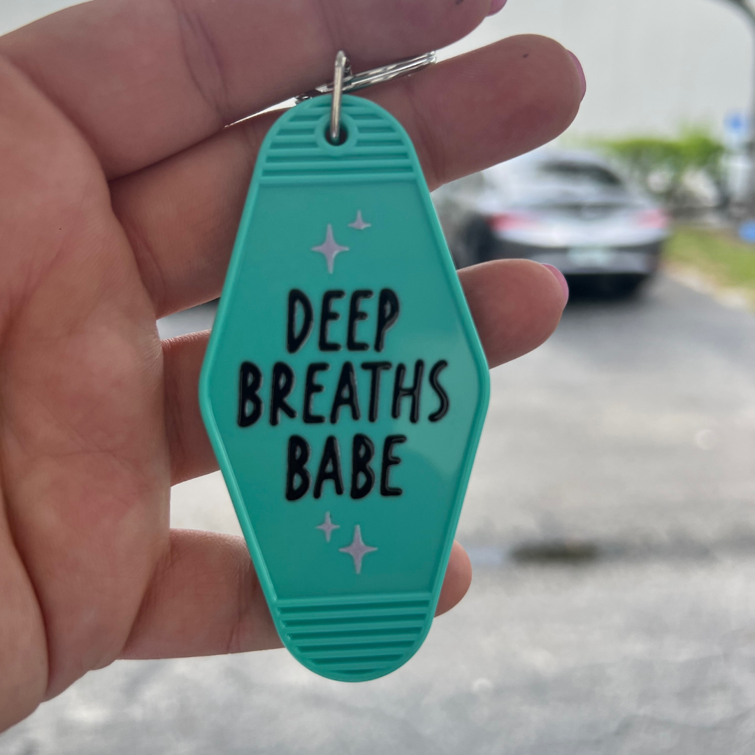 Deep Breaths Motel Keychain