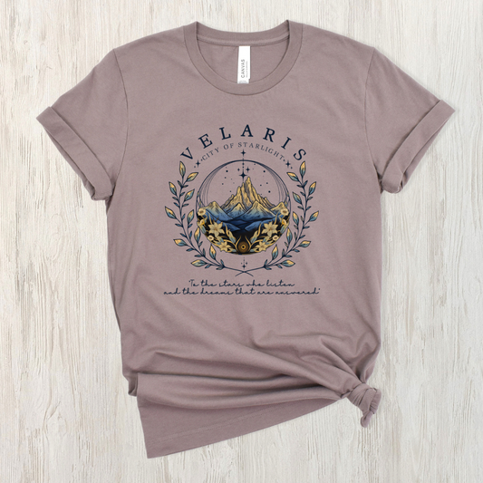 Take Me to Velaris - Night Sky Navy Script - T-Shirt