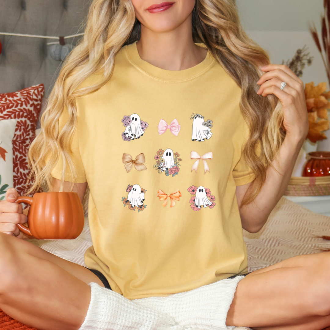 Demure Ghosties with Bows T-shirt