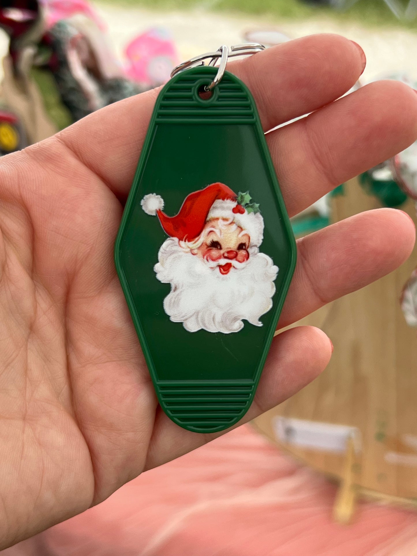 Vintage Santa Motel Keychain