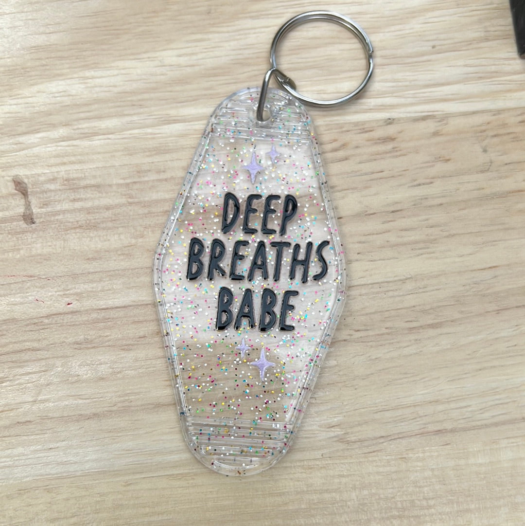 Deep Breaths Motel Keychain