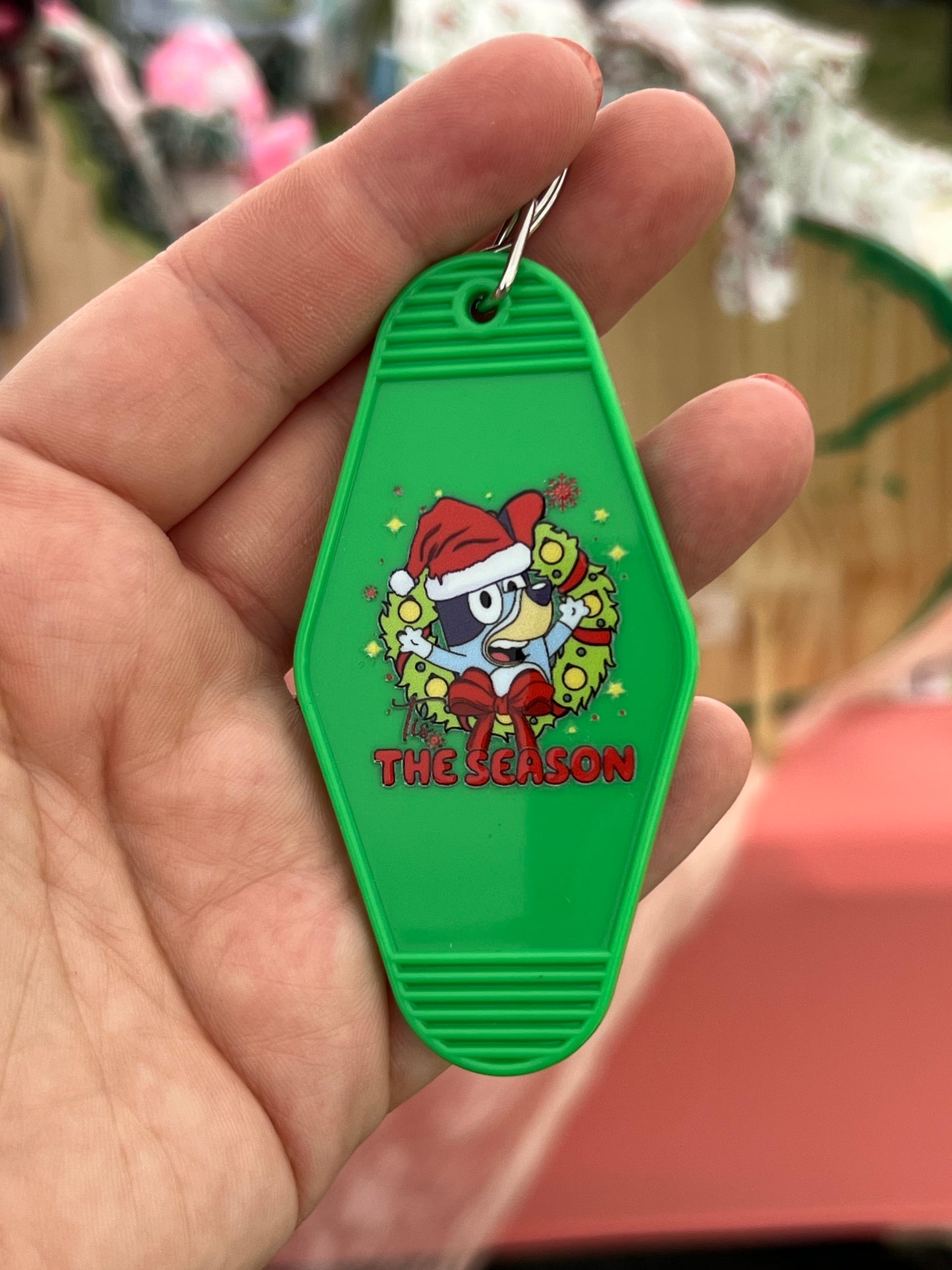 Xmas Bluey Motel Keychain