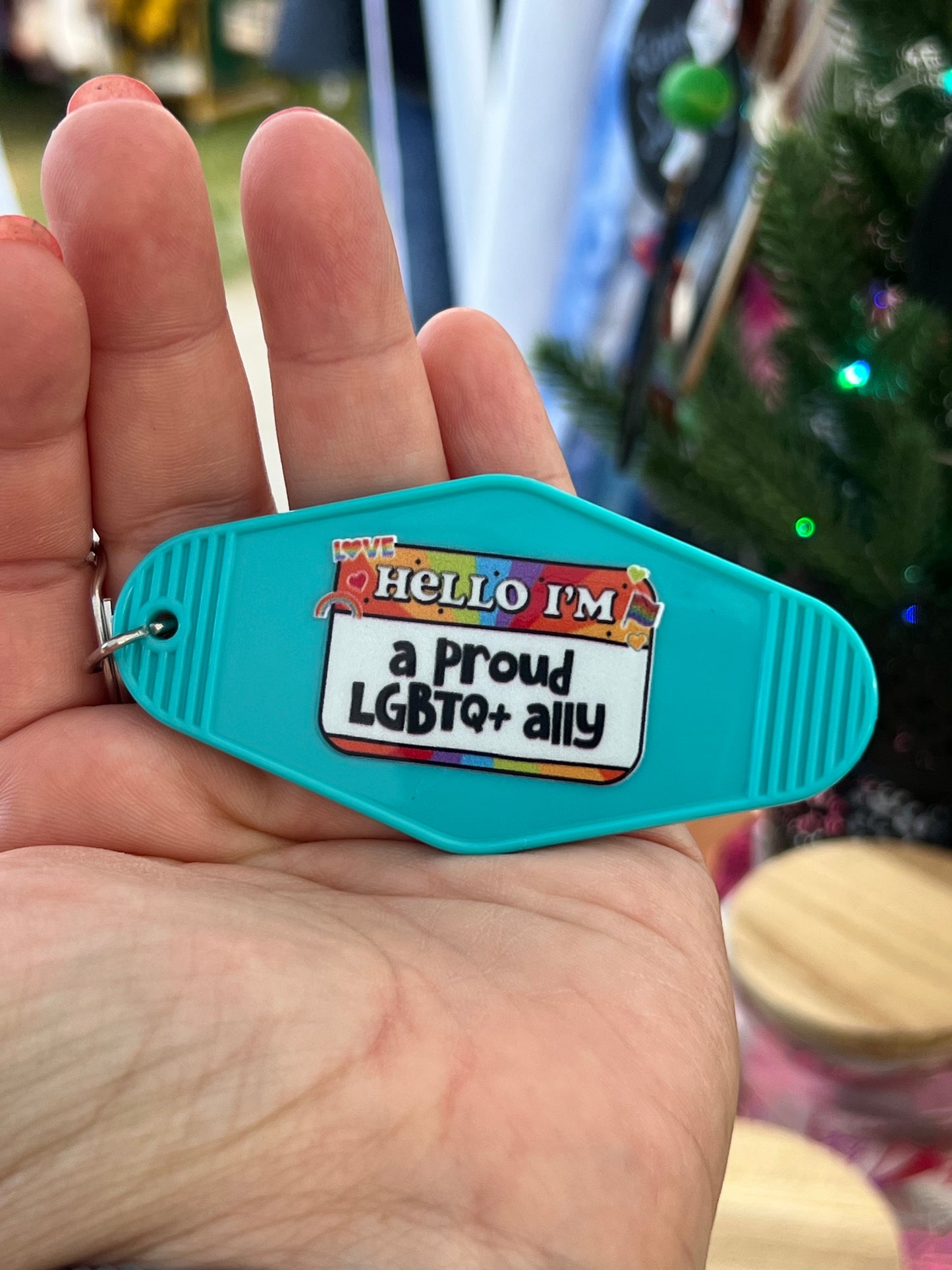 Pride Ally Motel Keychain (Multiple Colors)