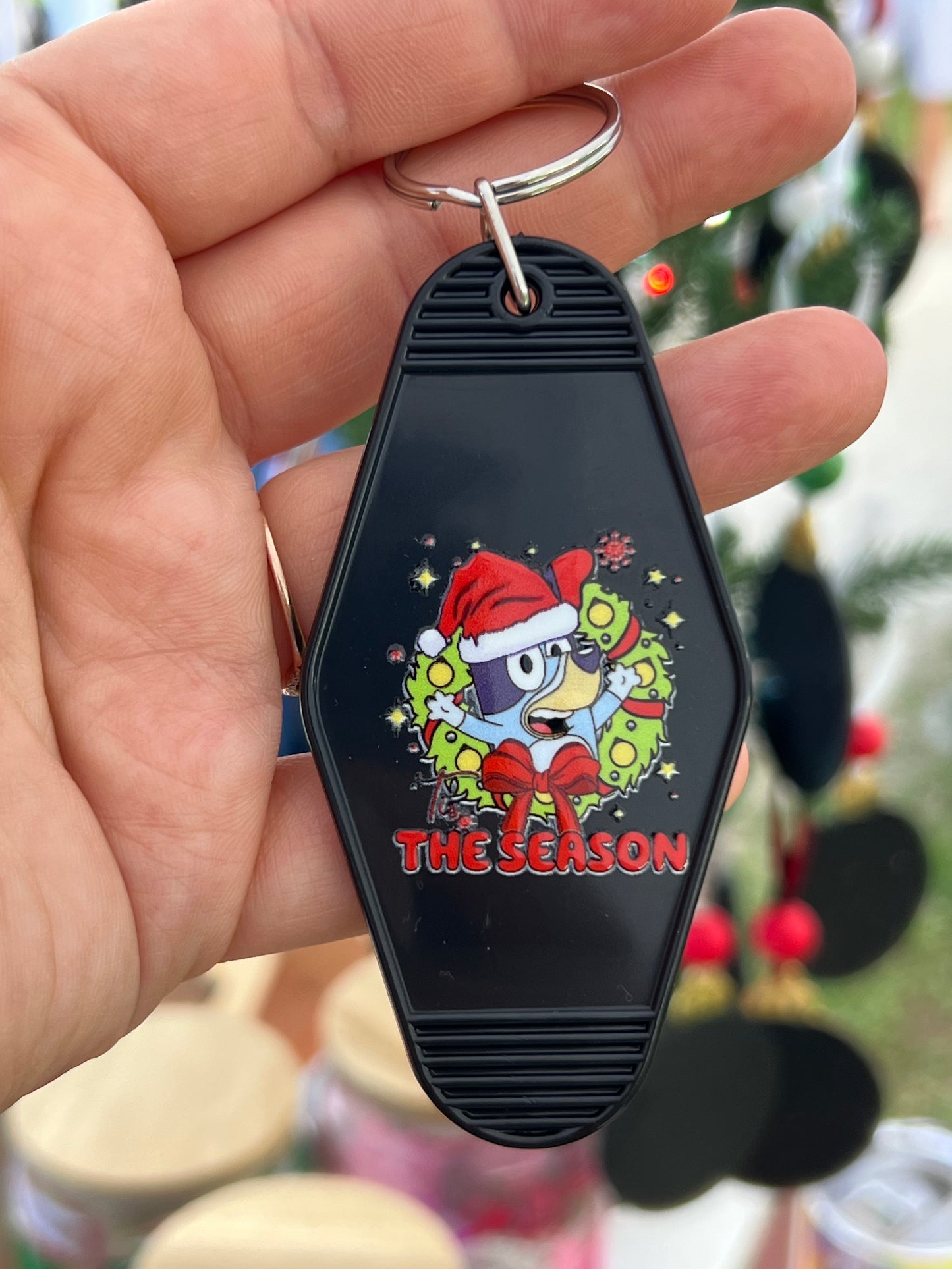 Xmas Bluey Motel Keychain